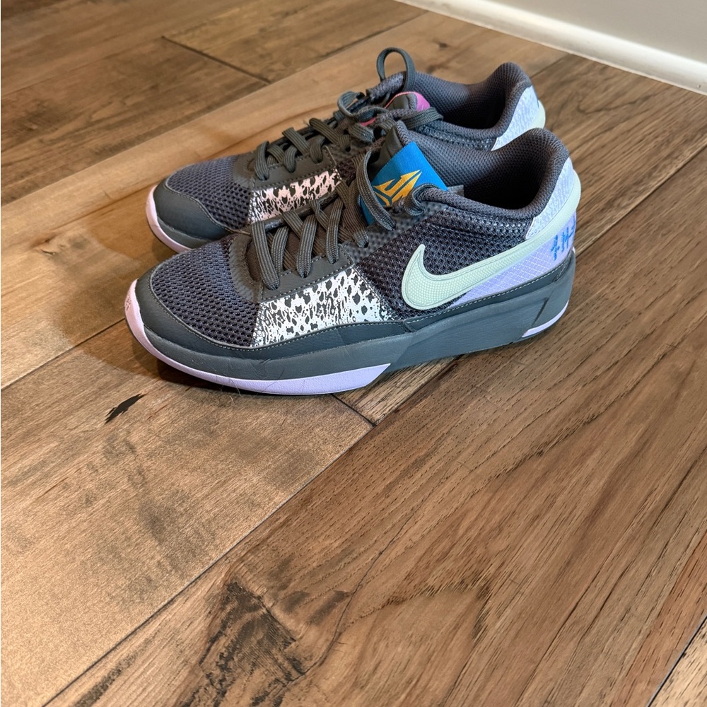 Nike Gray and Lavender Sneakers, gently used. Ja Morant.